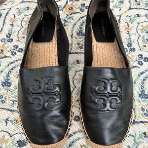 Tory Burch Black Leather Loafers